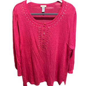 41. WOMENS CHICO’S 3/XL DETAIL TOP
